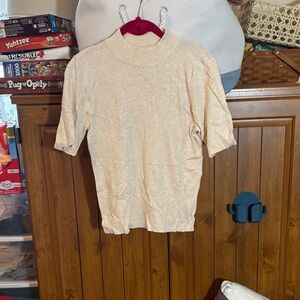Elegant Cream Turtleneck Sweater Size Large